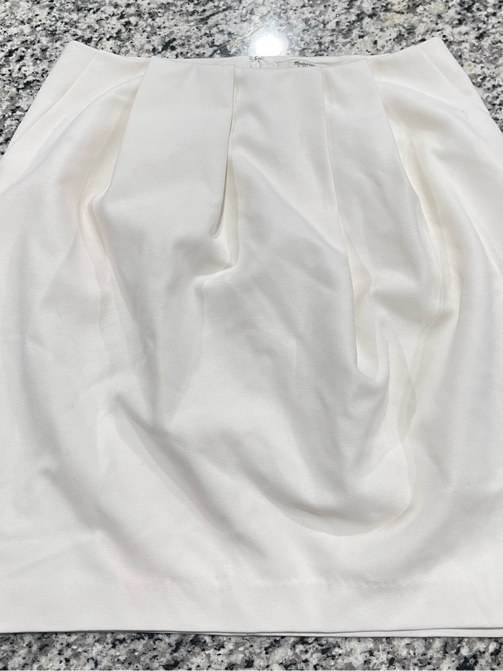 MADEWELL Off White Women's Pleated A-Line Skirt - Size 10 - Picture 2 of 16